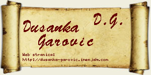 Dušanka Garović vizit kartica